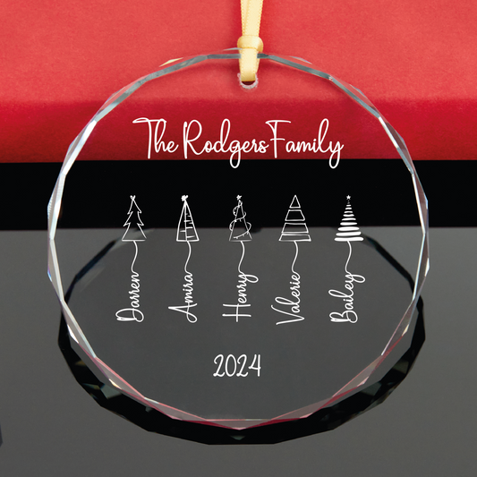 Personalized Family Christmas Ornament • 2024 Family Tree Ornament