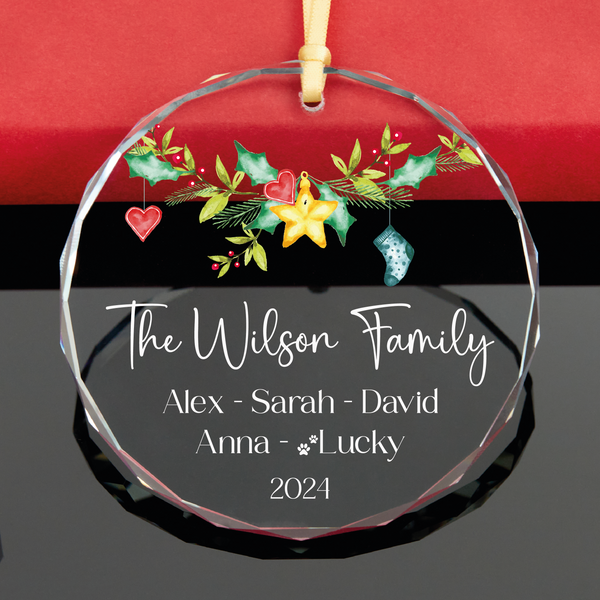 Holly Family Ornament