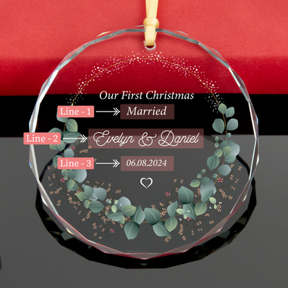 Personalized First Christmas as Married Ornament