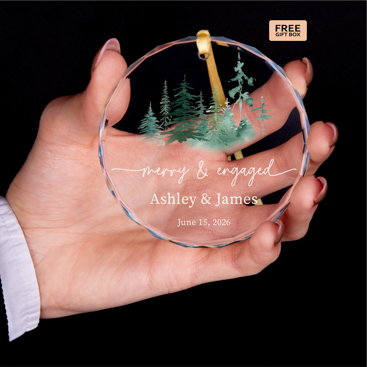 Forest Merry & Engaged Ornament