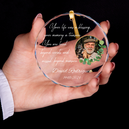 Personalized Memorial Photo Christmas Ornament