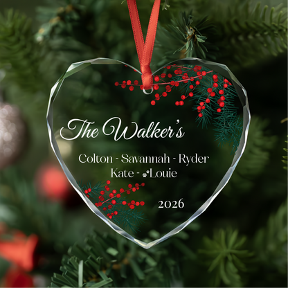 Classic Script Family Ornament