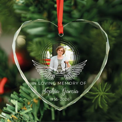 Angel Wings Photo Memorial Ornament
