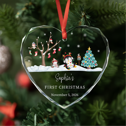 Snowy Penguin Baby Ornament