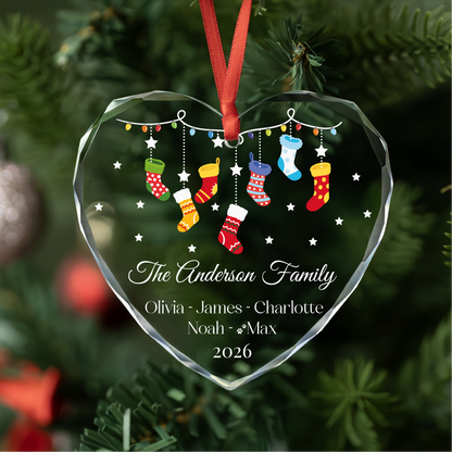 Christmas Stockings Family Ornament