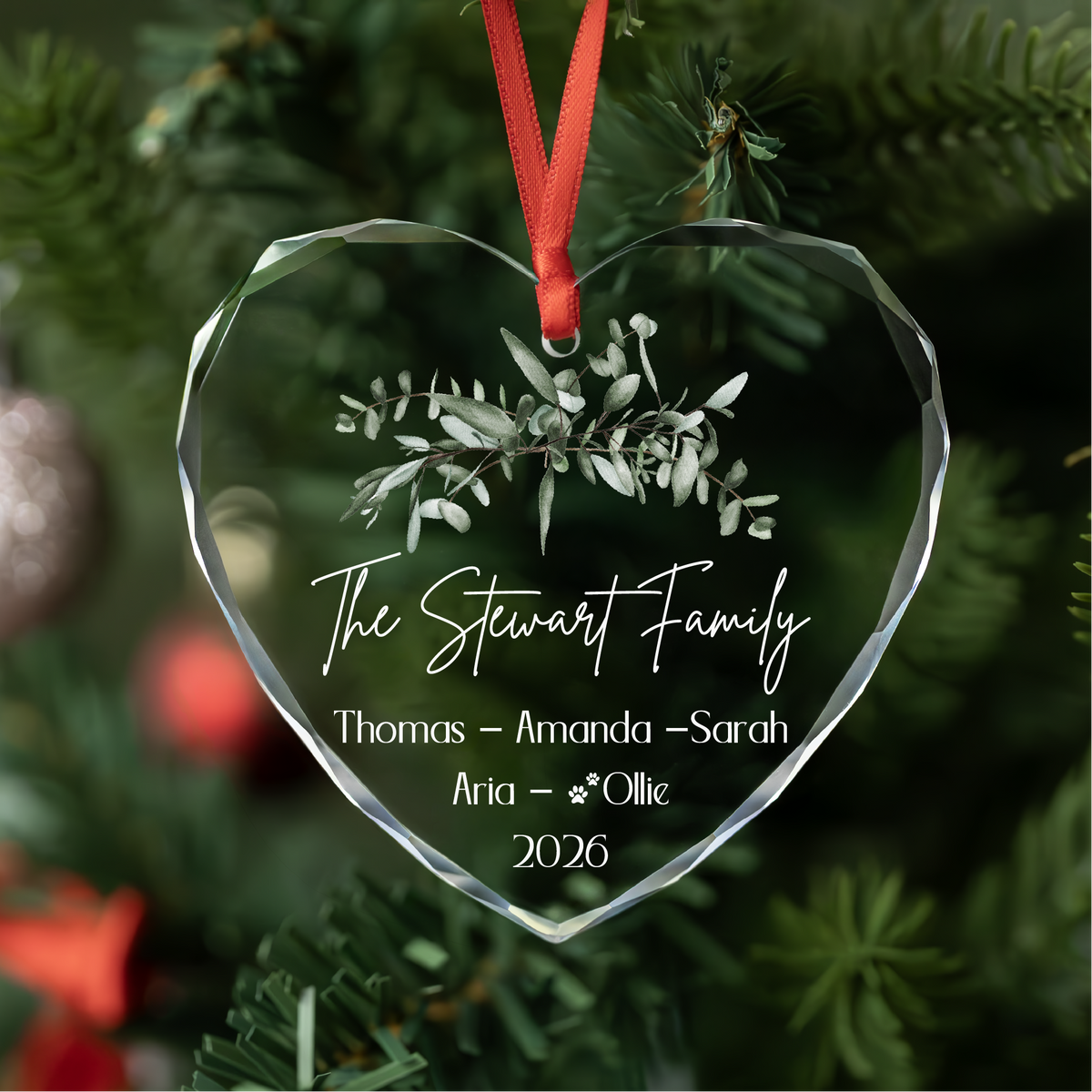 Family & Pets Name Ornament