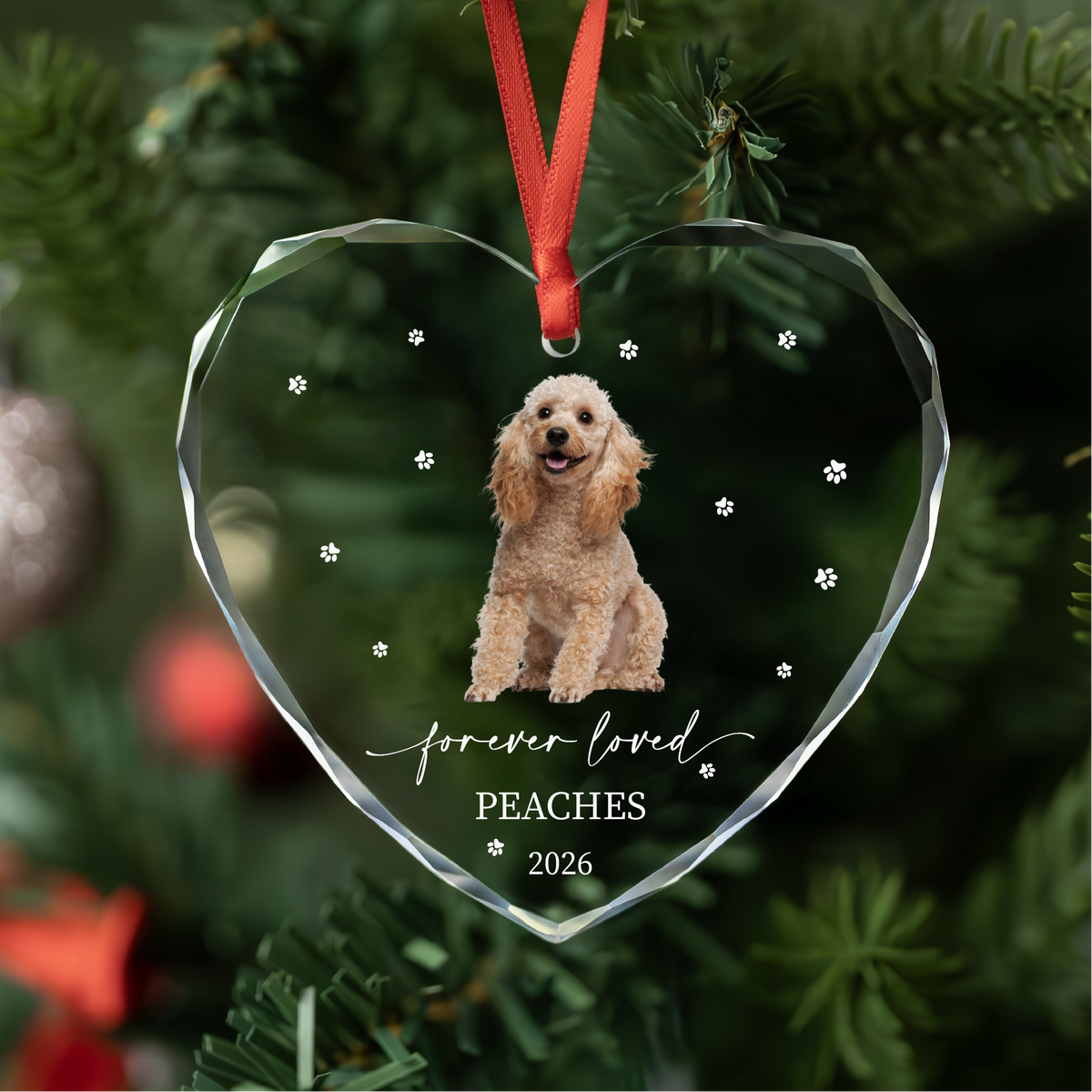 Forever Loved Pet Portrait Memorial Ornament