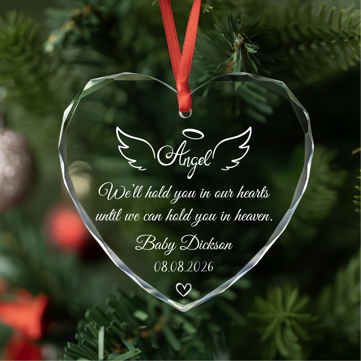 Personalized Baby Memorial Glass Ornament