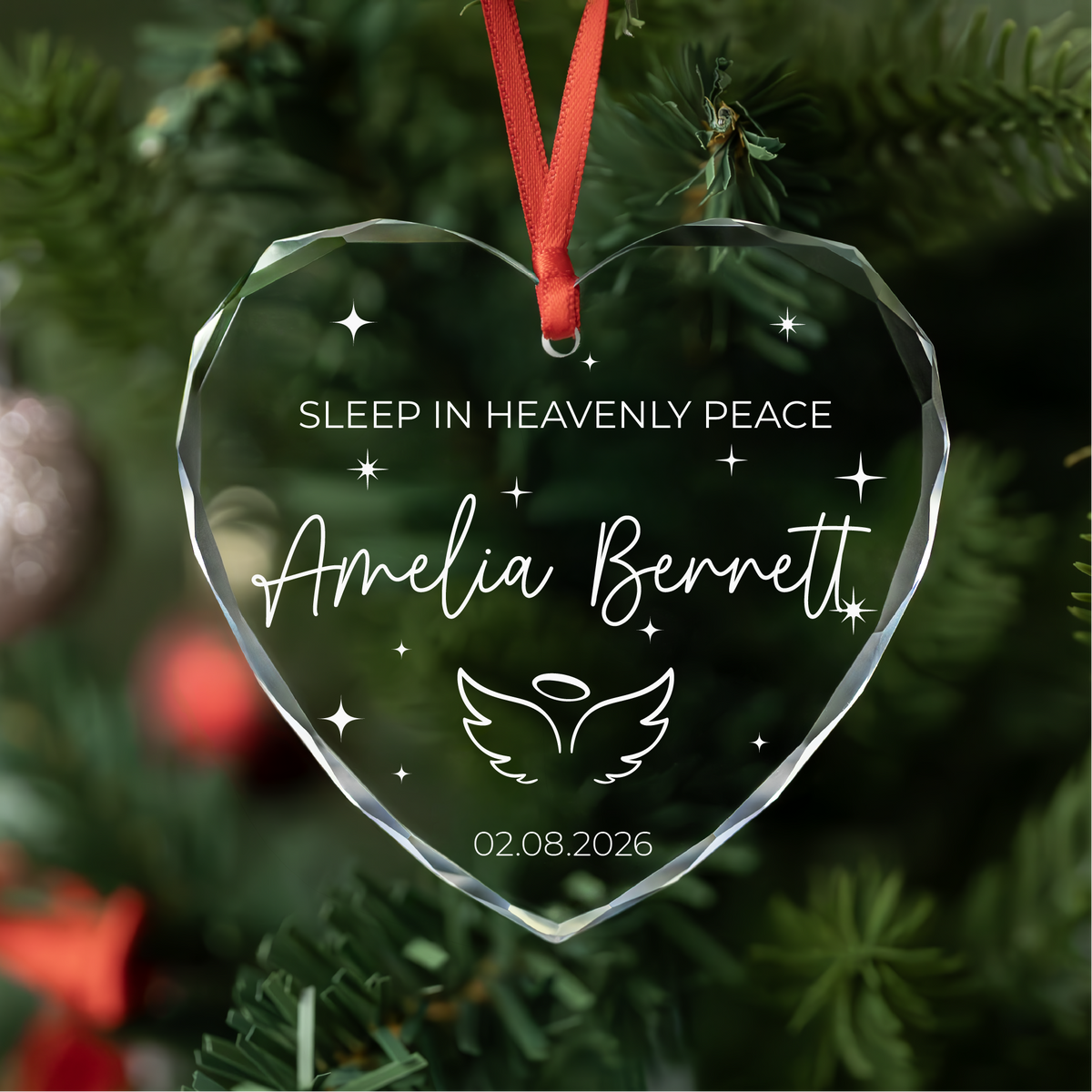 Personalized Sleep in Heavenly Peace Baby Memorial Ornament