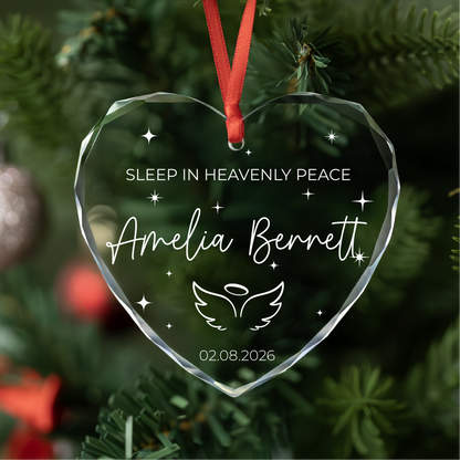 Personalized Sleep in Heavenly Peace Baby Memorial Ornament