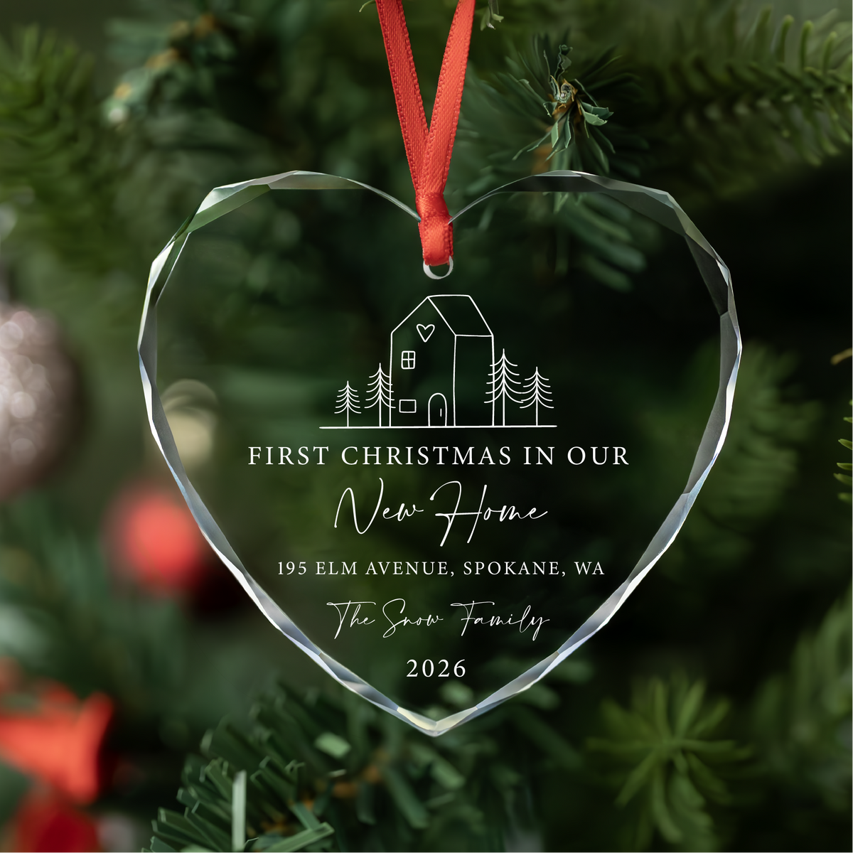 Personalized First Christmas In Our New Home Christmas Ornament