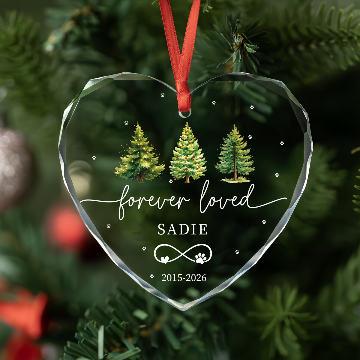 Pine Trees Pet Memorial Ornament