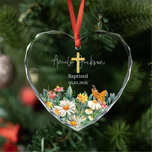 Personalized Baptism Christmas Ornament