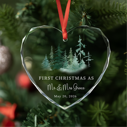 Personalized First Christmas as Married Christmas Ornament