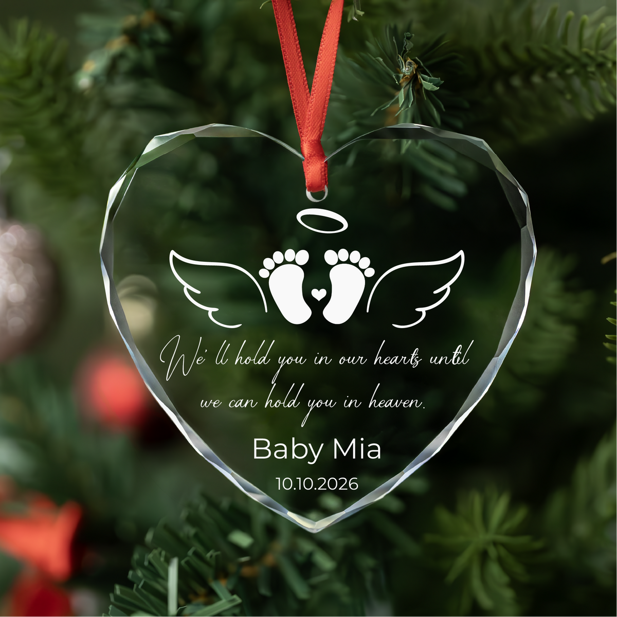 Angel Footprints Baby Memorial Ornament