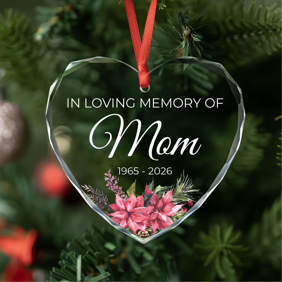 Poinsettia Memorial Ornament