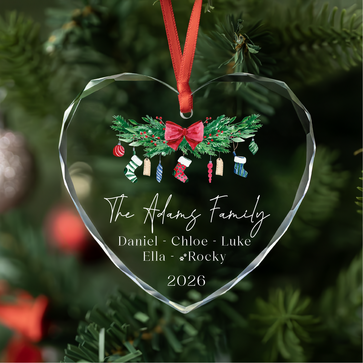 Mini Stocking Family Ornament