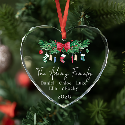 Mini Stocking Family Ornament