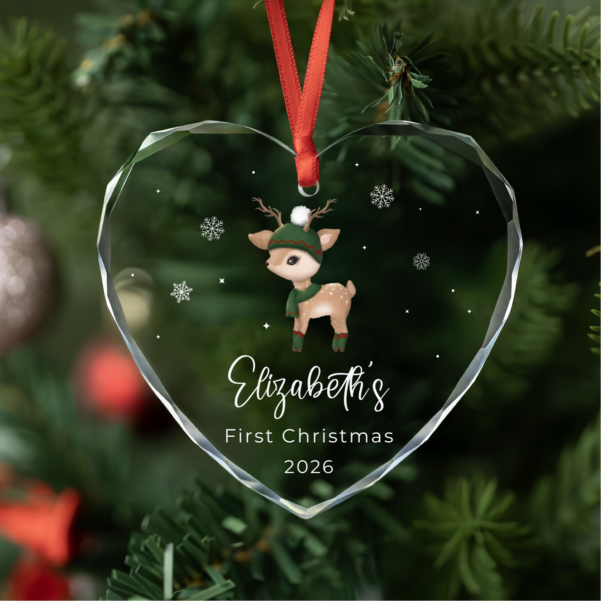 Baby Reindeer First Christmas Ornament