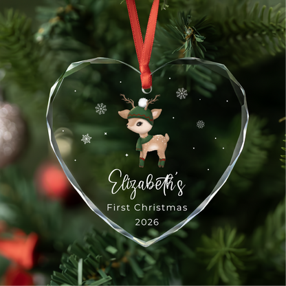 Baby Reindeer First Christmas Ornament