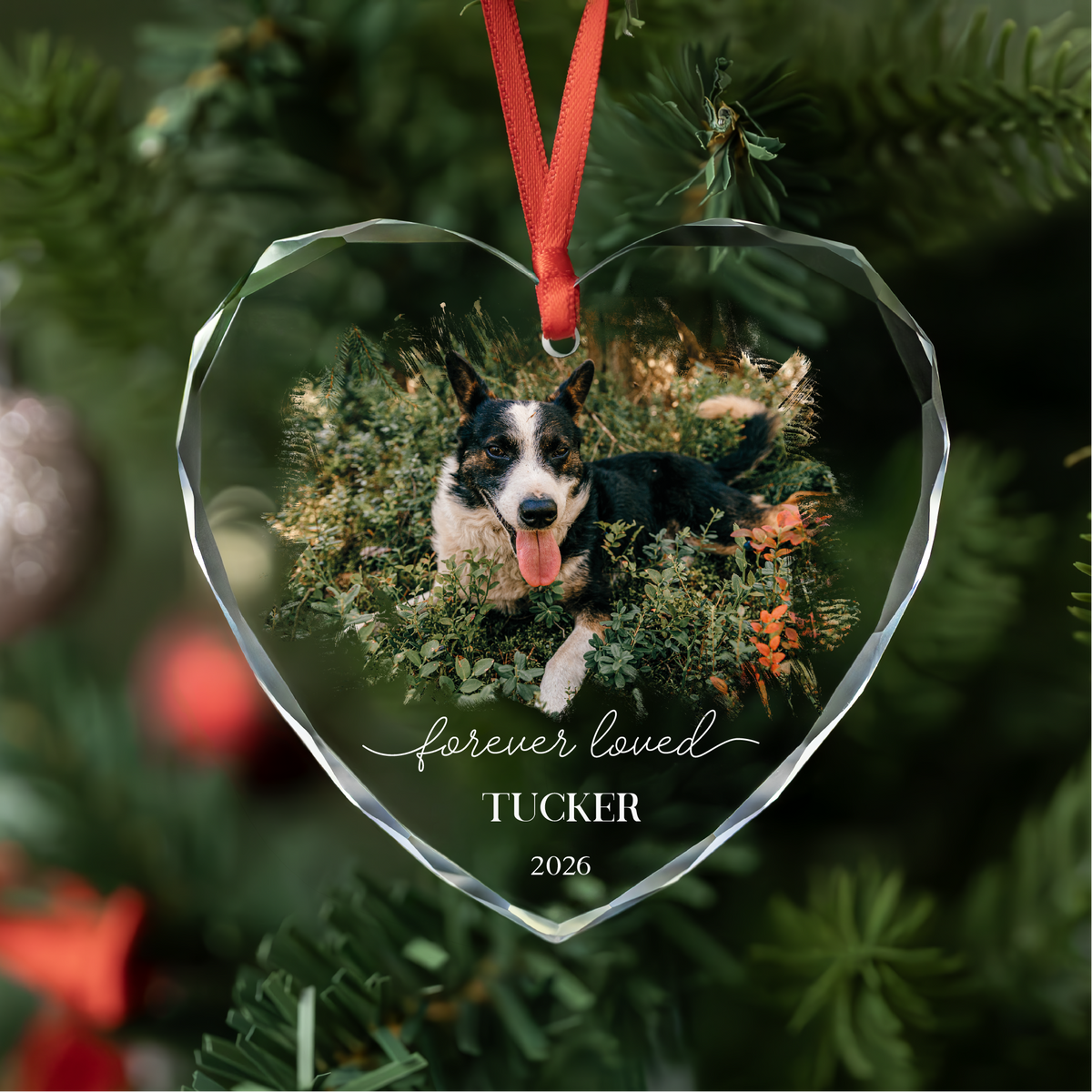 Personalized Dog Memorial Christmas Ornament