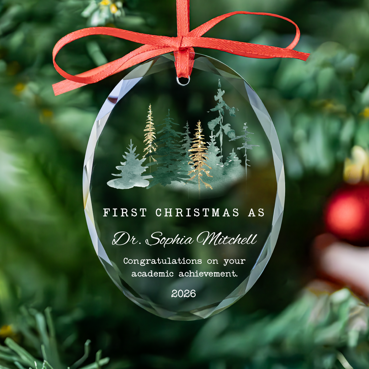 Personalized Congratulations Christmas Ornament