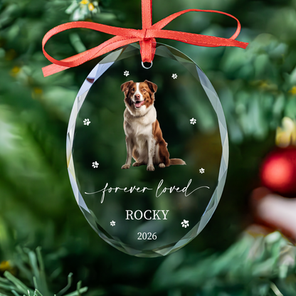 Forever Loved Pet Portrait Memorial Ornament