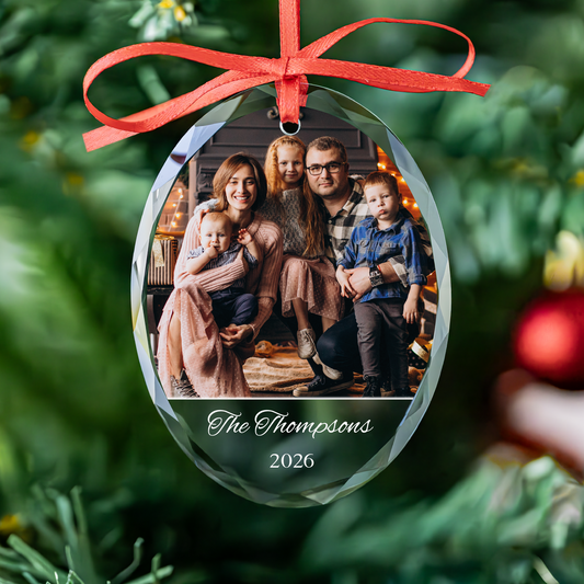Personalized Family Photo Christmas Ornament