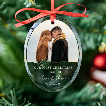 Engagement Ring Photo Ornament