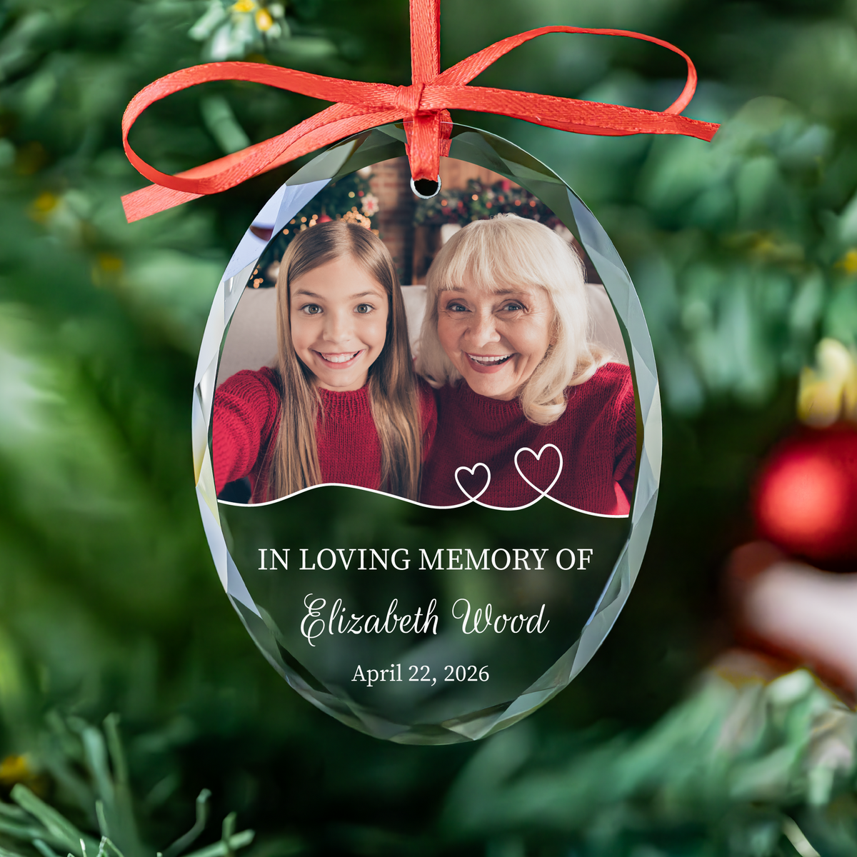 Personalized In Loving Memory Photo Ornament