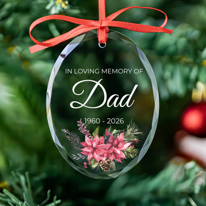 Poinsettia Memorial Ornament