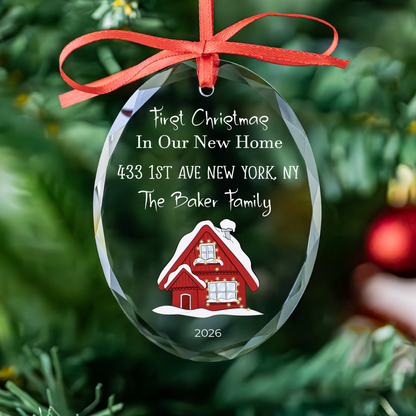 Red House Heart New Home Ornament