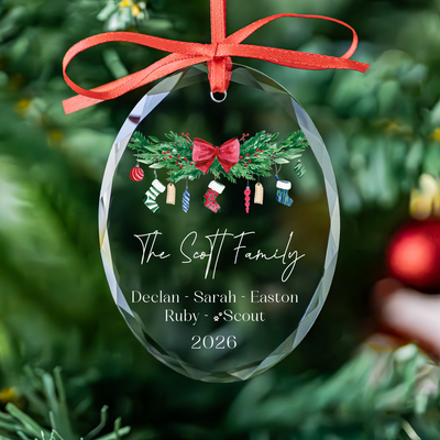 Mini Stocking Family Ornament