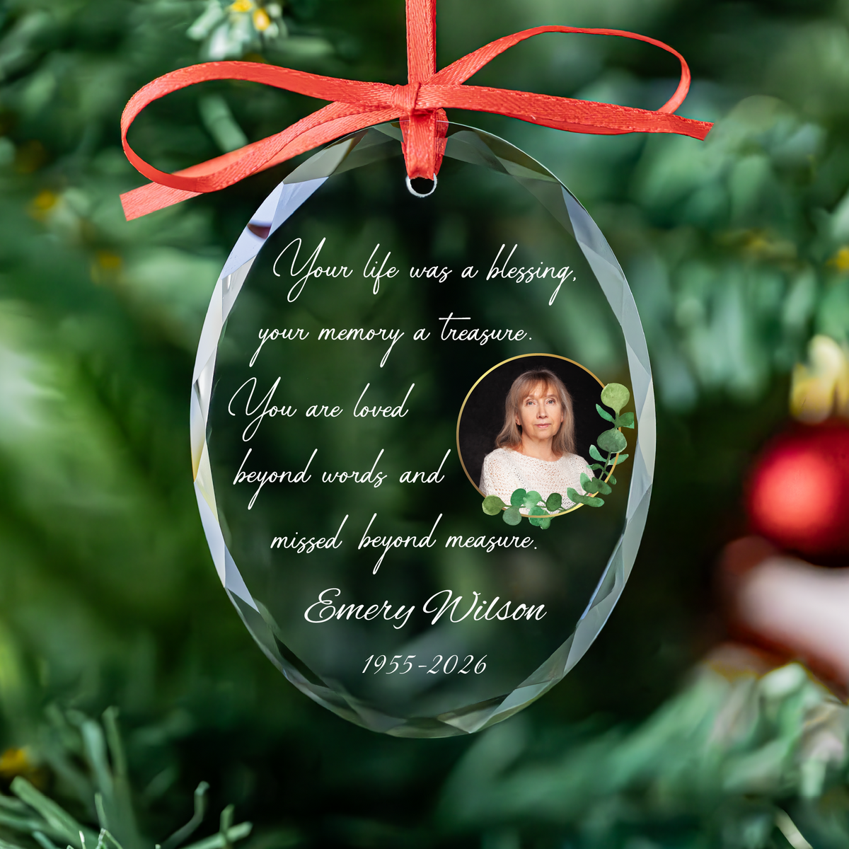 Blessing Poem Photo Memorial Ornament