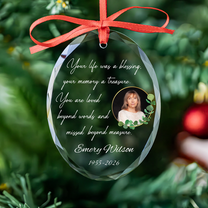 Blessing Poem Photo Memorial Ornament