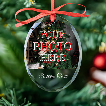 Custom Photo & Text Ornament