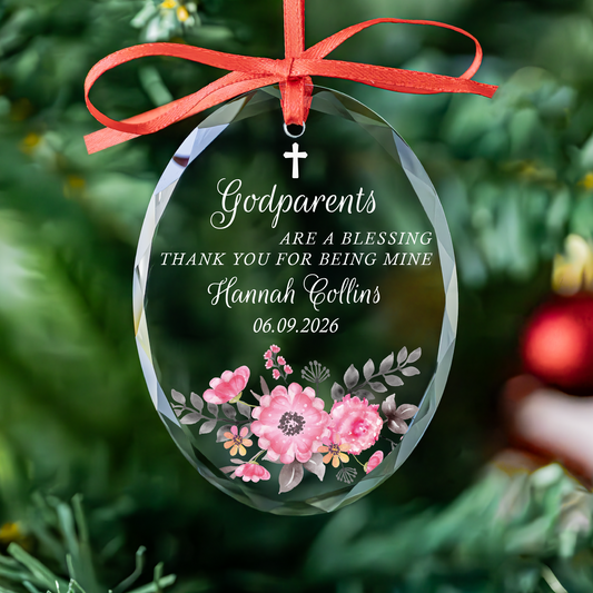 Personalized Baby Girl Baptism Ornament