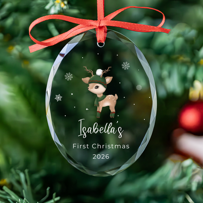 Baby Reindeer First Christmas Ornament