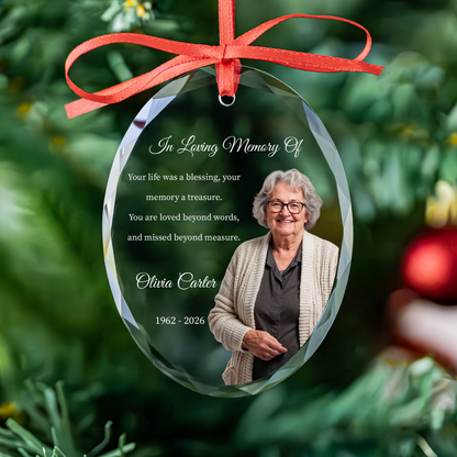 Heart Portrait Memorial Ornament