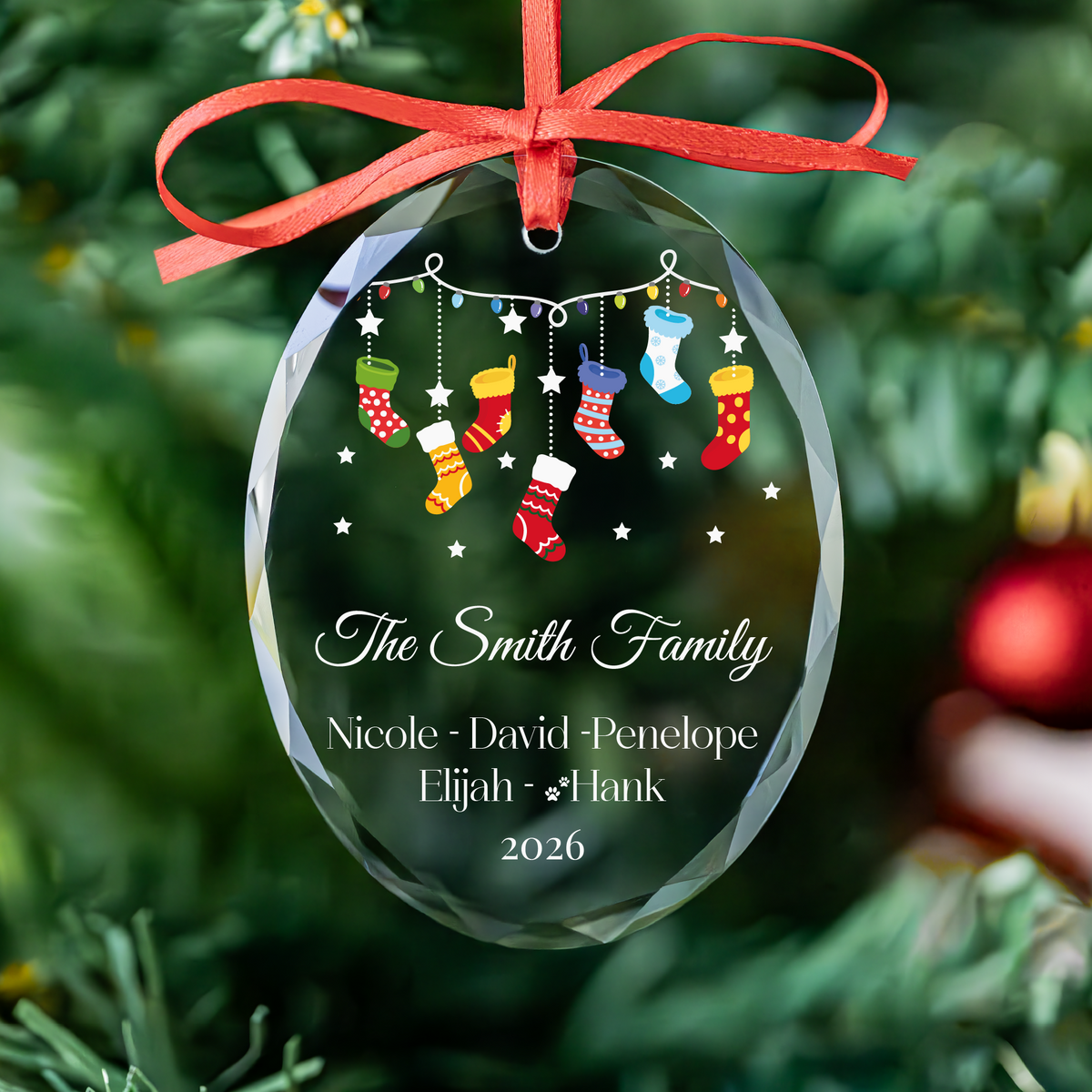 Christmas Stockings Family Ornament