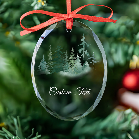 Personalization GLASS Christmas Ornament