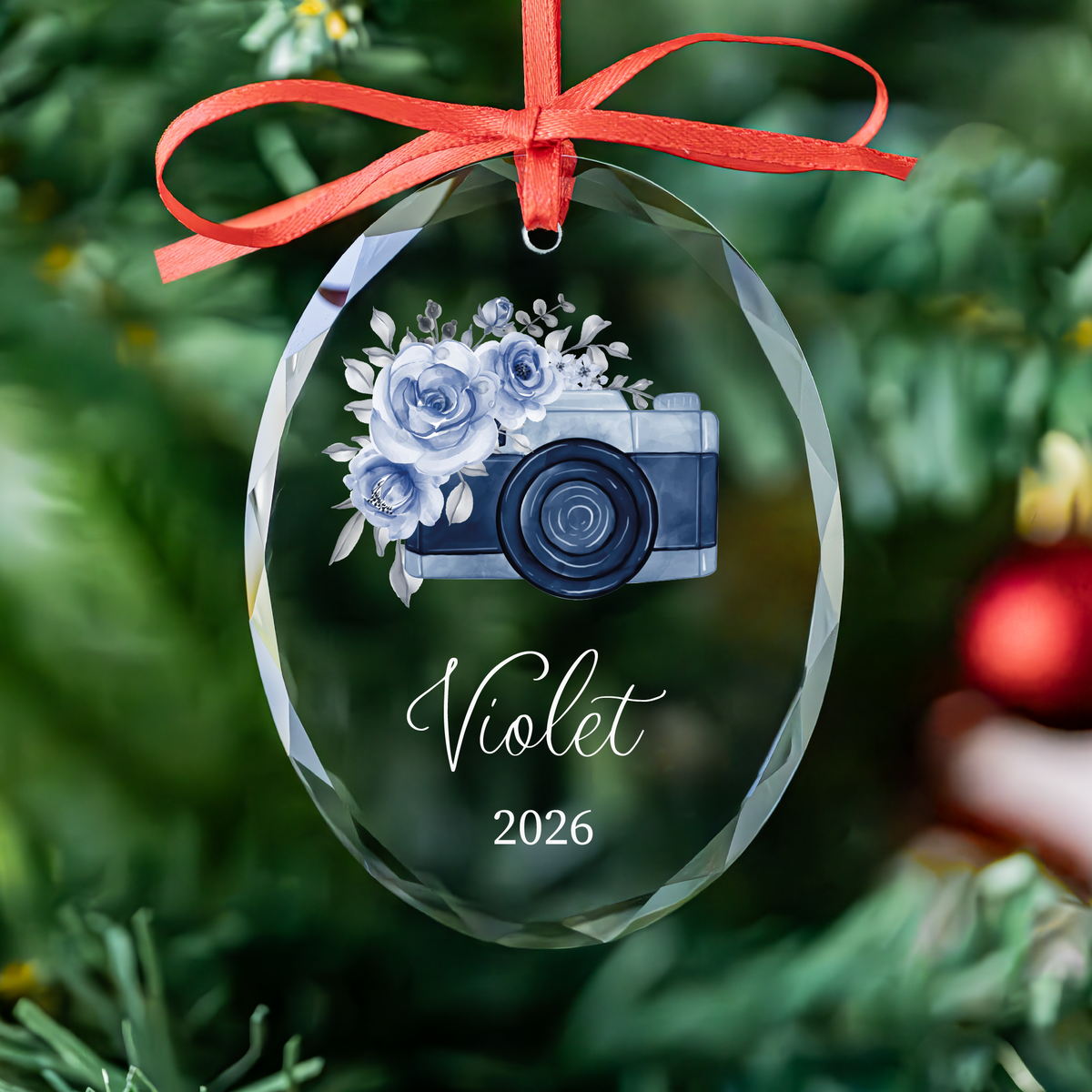 Floral Camera Photographer Ornament