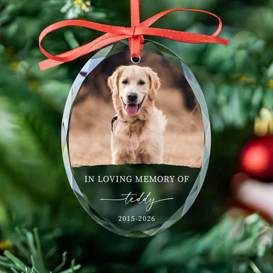 Personalized Dog Memorial Christmas Ornament