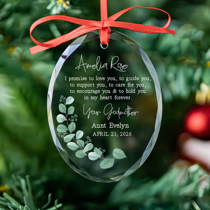 Godmother Promise Heart Ornament