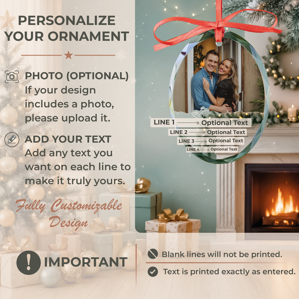 Engagement Ring Photo Ornament