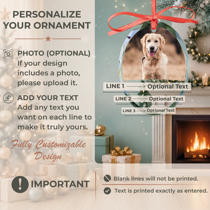 Classic Pet Photo Memorial Ornament