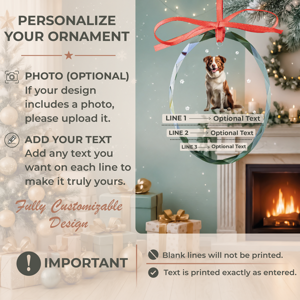 Forever Loved Pet Portrait Memorial Ornament