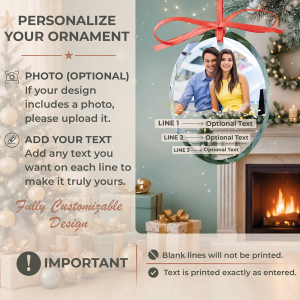 Sunset Engaged Photo Ornament