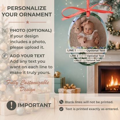 Twinkle Lights Baby Photo Ornament