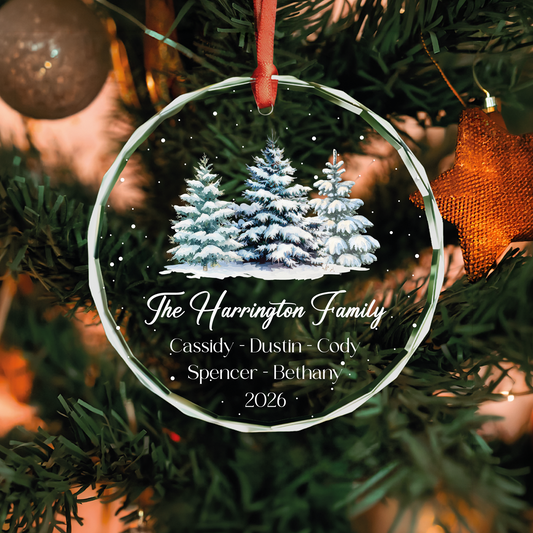 Personalized Family Christmas Ornament with Pet Names